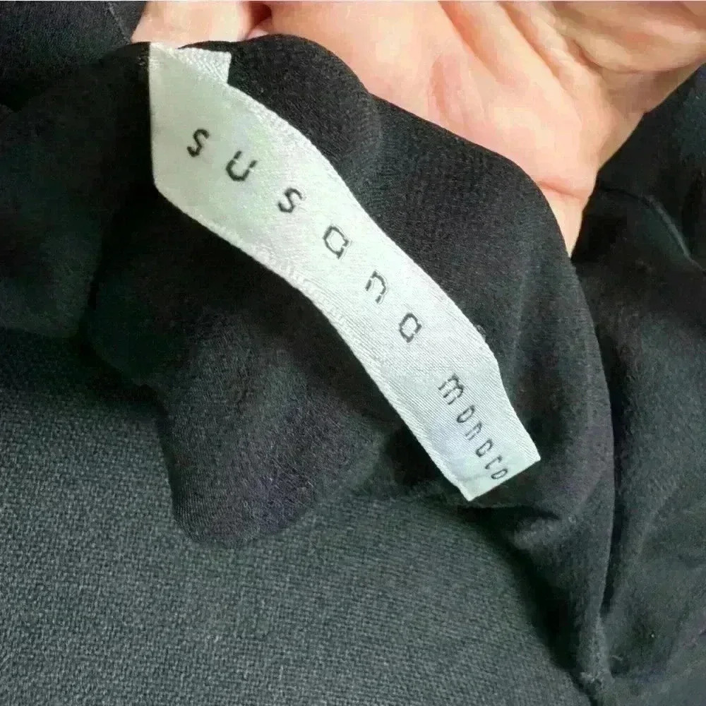 NWT Susana Monaco Nicole Sheer Black Top ~ Showroom Sample ~ GORGEOUS! - Small - Picture 4 of 6